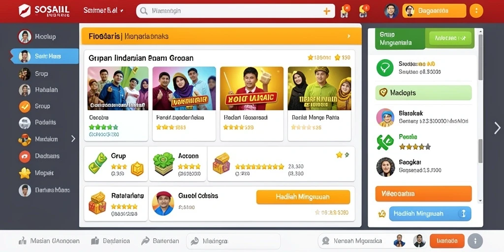 Tampilan menu utama yang menarik dan mudah dipahami.