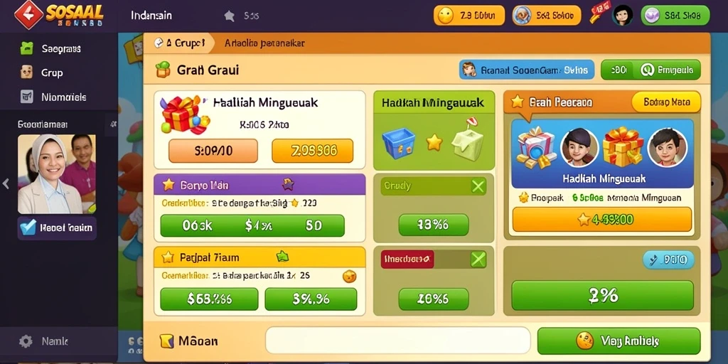 Screenshot menunjukkan karakter utama dalam misi petualangan.