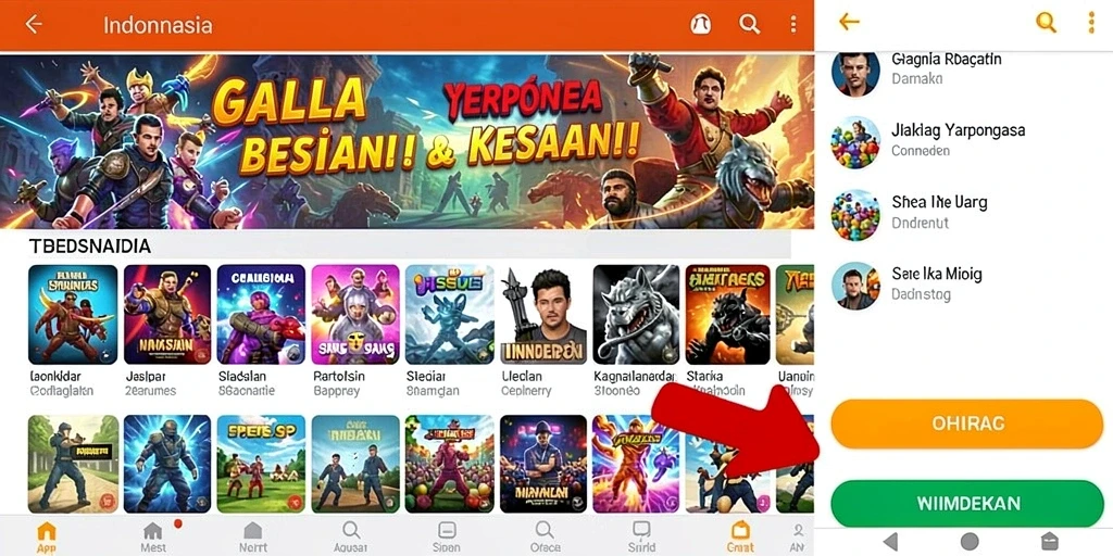 Screenshot 1: Layar utama aplikasi LUCKYDF yang menarik.