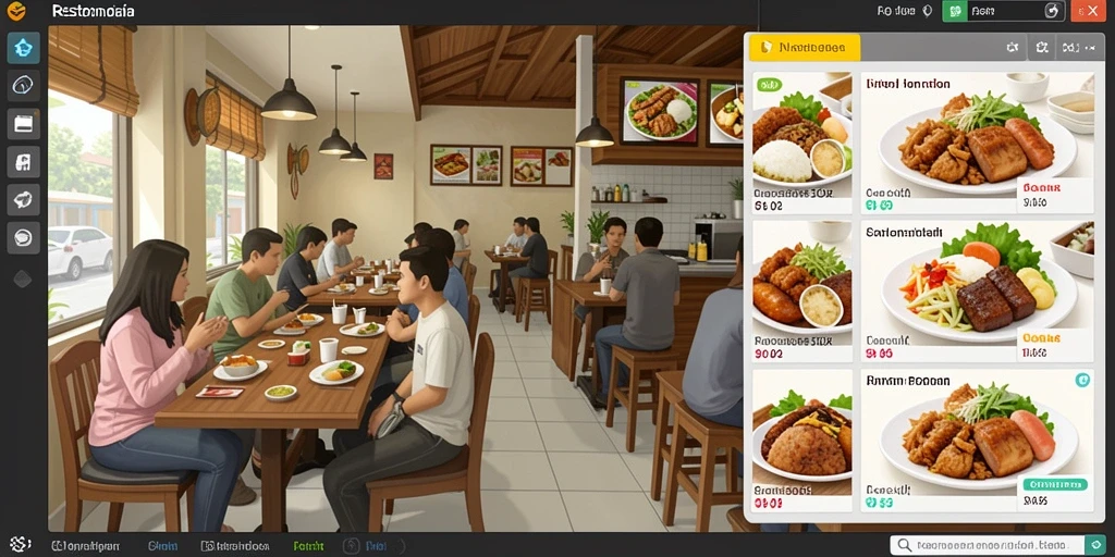 Screenshot menunjukkan antarmuka pengguna yang menarik.