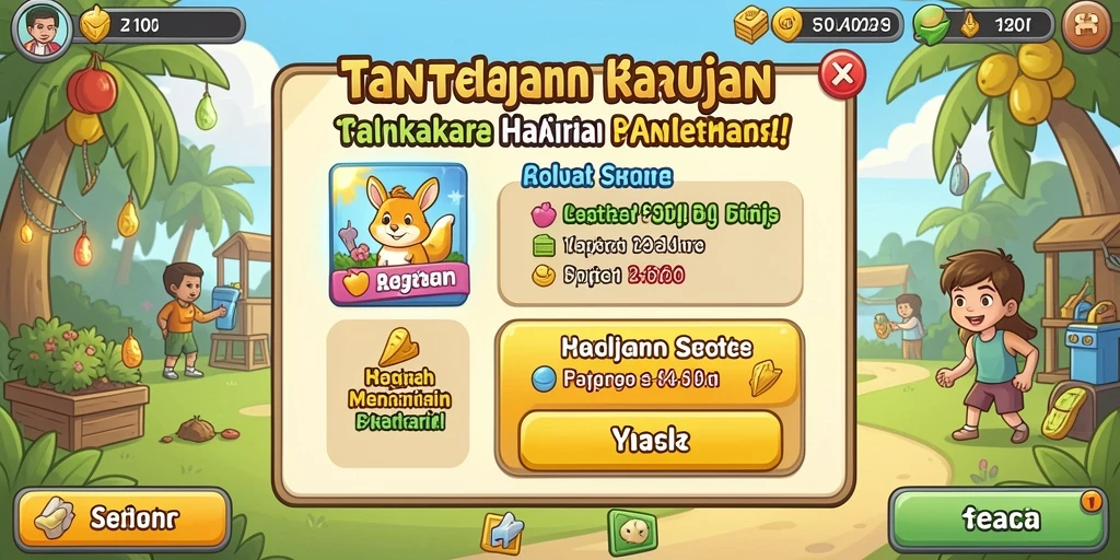 Tampilan awal permainan yang memukau dan informatif.